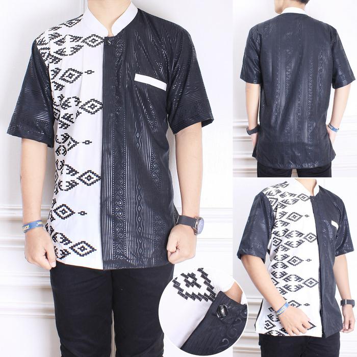 Gambar baju koko lengan pendek atasan cowok rio dari Angelsammy shop undefined Tokopedia