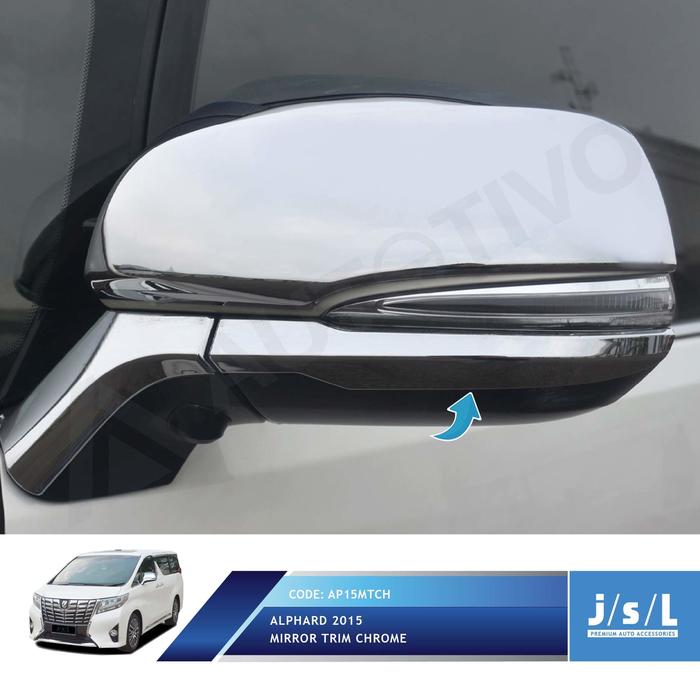 Gambar All New Alphard List Kaca Spion JSL Krom/Mirror Cover Trim Chrome dari Autotivo Official undefined Tokopedia