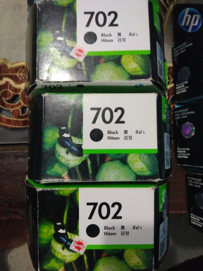 Jual tinta hp 702 black - Jakarta 