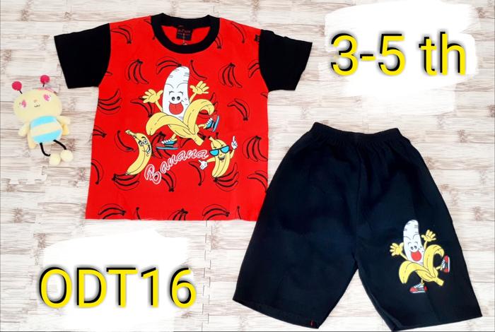 Gambar baju setelan karakter anak baju pisang banana kartun cartoon 3 4 5 th dari Cheer Up Baby undefined Tokopedia