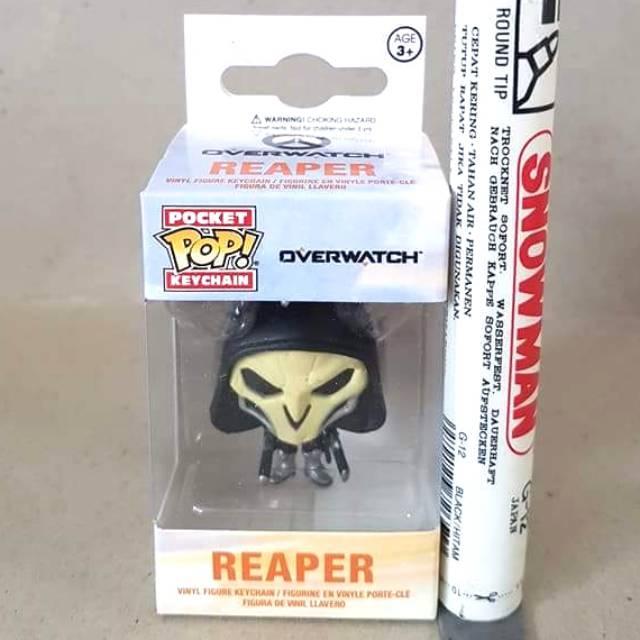 Mainan Action Figure Pocket Pop Keychain Overwatch Reaper Tinggi Kira