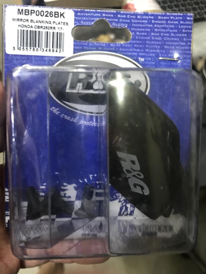 Gambar plate blanking mirror CBR250RR R&G dari Bv Motoshop undefined Tokopedia