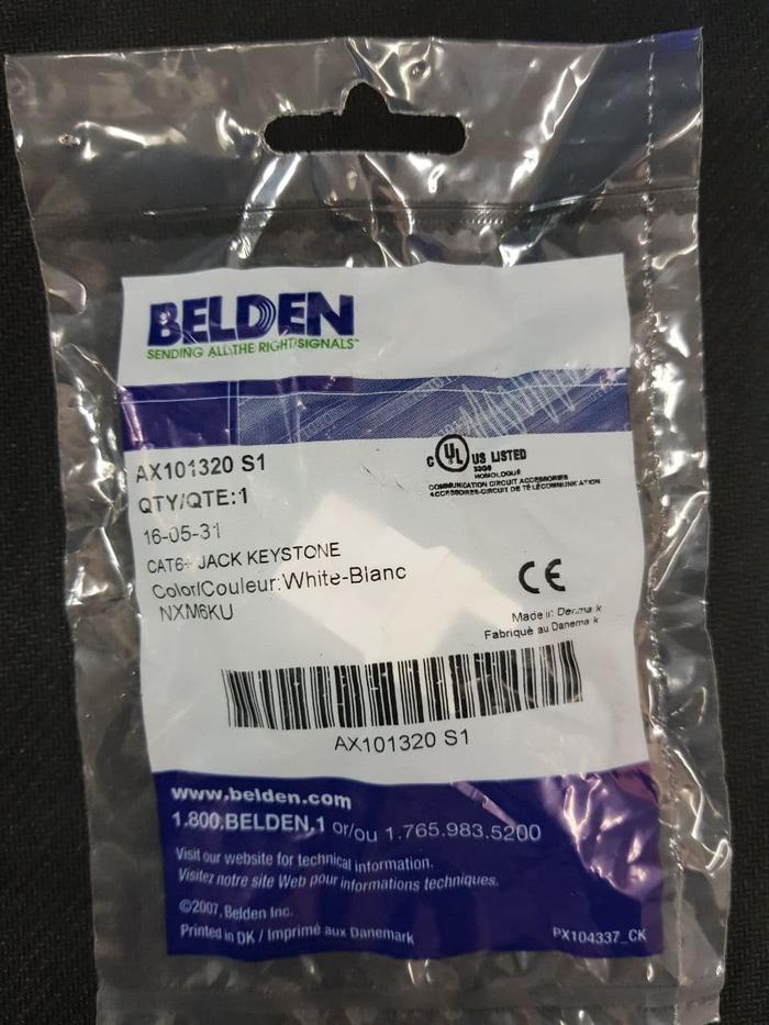 Gambar ORIGINAL Belden Modular Jack Cat6 WHITE Keyconnect / Keystone Cat 6 dari tokonusantaranet undefined Tokopedia