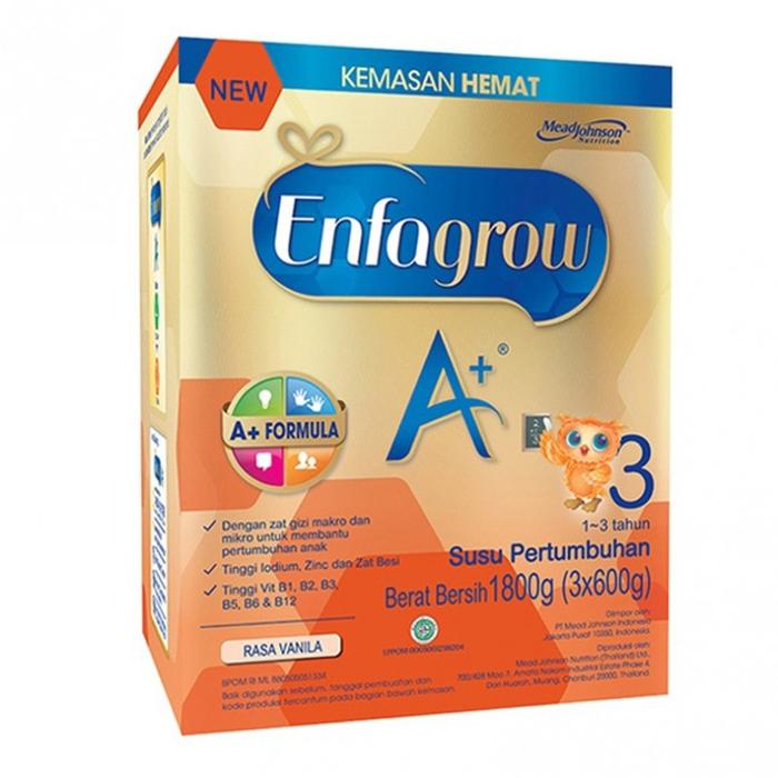 Gambar Enfagrow A+3 Vanila 1800 Gram dari Mandiri Tronics undefined Tokopedia