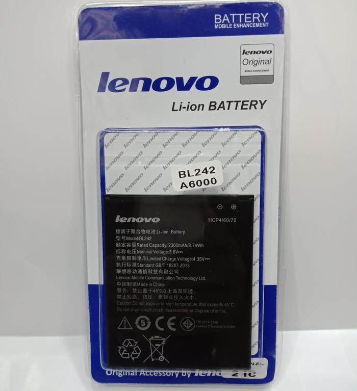 Phone Battery Lenovo A6000 Plus Battery Baterai Ori Batre BL242