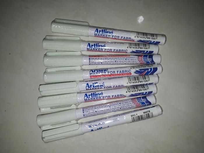 Jual Artline shirt marker warna Putih spidol untuk baju/kaos/kain - Kota Surabaya - stempel trodat | Tokopedia