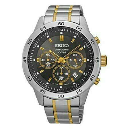 Jual Jam Tangan Pria Seiko SKS525P1 Kronograph Black Dial Two Tone Gold Sta  - Jakarta Selatan - galaxy starwatch | Tokopedia