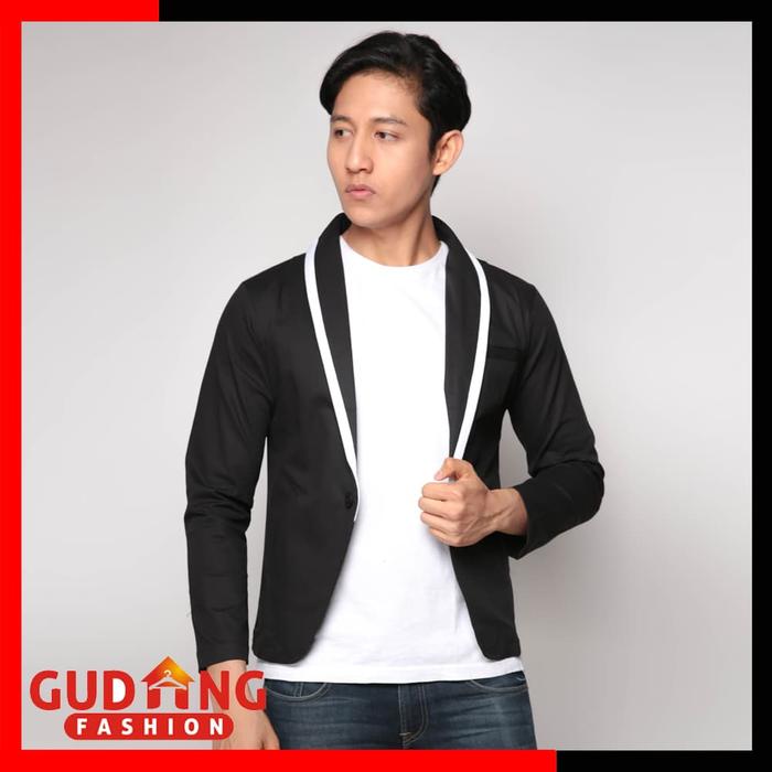 Gambar Blazer Pria Keren Terbaru BLZ 808 - Hitam dari Gudang Fashion Id undefined Tokopedia
