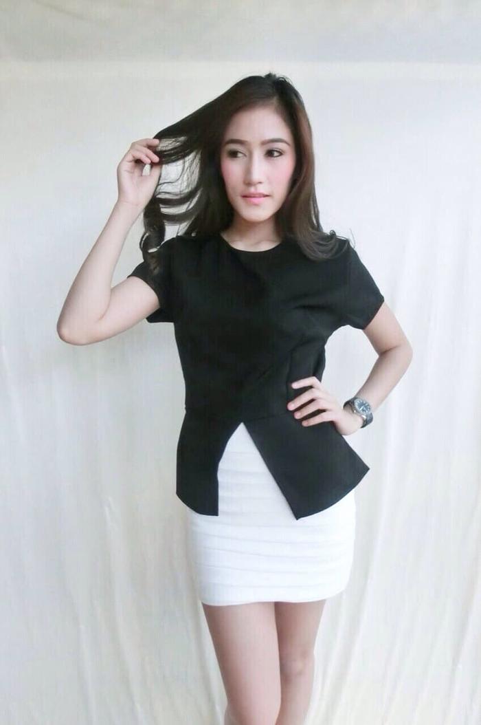 Gambar Blouse Bangkok Import - Vee Top Premium Baju Bangkok / Baju Import - Hitam dari Bukan Siapa Siapa_NEW undefined Tokopedia
