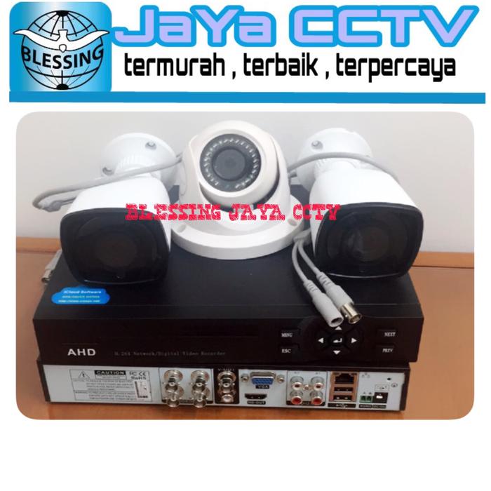 Jual PROMO PAKET CCTV EKONOMIS 3CH CAMERA 3MP 1080P HDD 1000GB