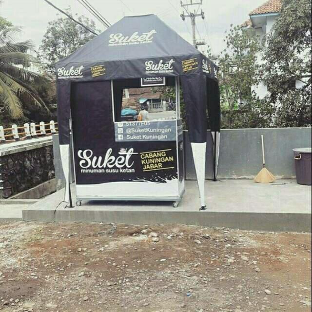 Gambar Tenda Cafe 1.5x2 custom full branding dari Naura Nazwa undefined Tokopedia