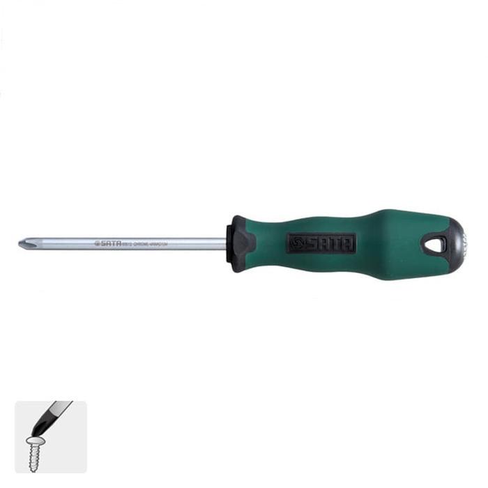 Gambar Obeng Plus #1 x 100 mm Cushion Grip 63508 SATA TOOLS dari warungtools undefined Tokopedia