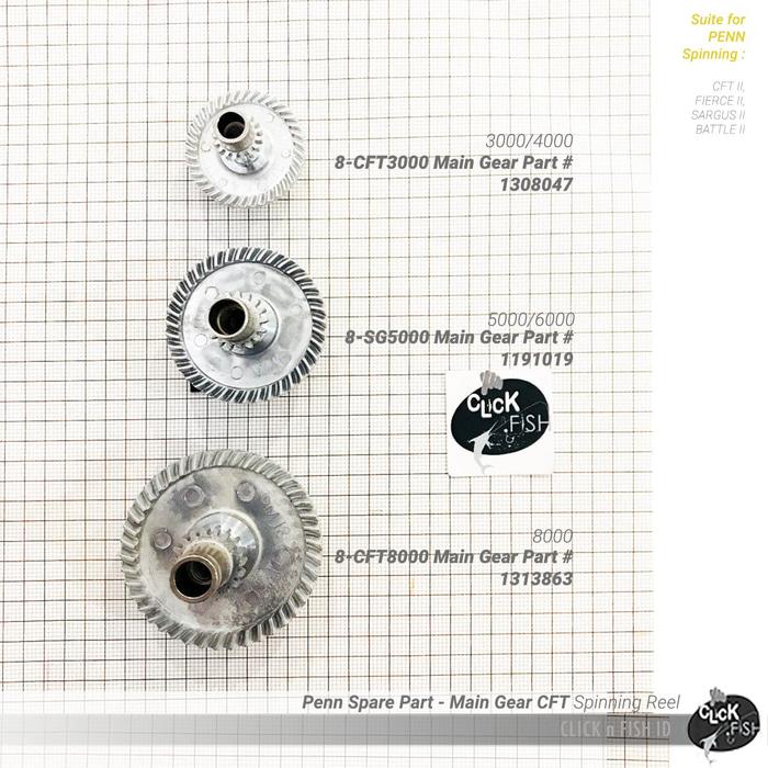 Gambar Penn Spare Part - Main Gear CFT 5000 / 6000 Spinning Reel - 1191019 5000SG dari Click n Fish id undefined Tokopedia