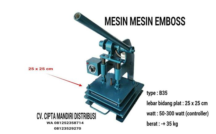 Gambar mesin emboss kulit leather dan imitasi model B35 dari CNC CUSTOM undefined Tokopedia