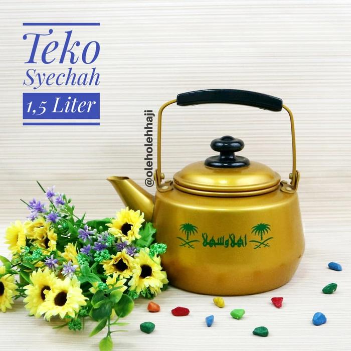 Gambar Teko Zam Zam Syechah 1.5 Liter/Teko Emas Zam Zam Oleh Oleh Haji Umroh dari Oleh Oleh Umroh Haji Jakarta undefined Tokopedia