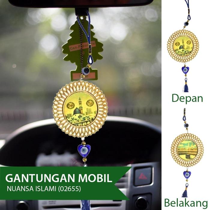 Gambar Souvenir Gantungan Mobil Group Of Mosque Gold (02655) dari INNO Home Living undefined Tokopedia