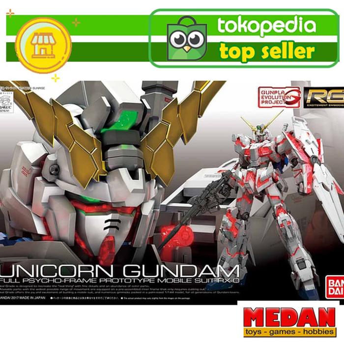 Gambar Bandai 1/144 RG RX-0 Unicorn Gundam Gunpla ORI Model Kit dari Medan Toys Hobbies undefined Tokopedia