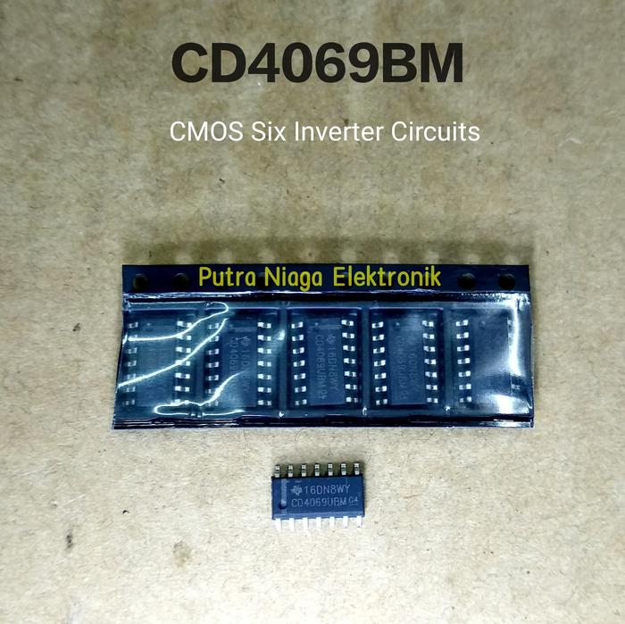 Jual ic CD4069BM SMD Cmos Six Inverter Circuit CD4069 SOP-14 4069 ...