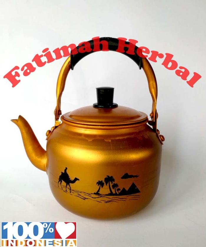 Gambar Teko Arab 1 L - Teko Air Zam Zam 1 Liter - Oleh Oleh Haji dan Umroh dari Fatimah Herbal TangSel undefined Tokopedia