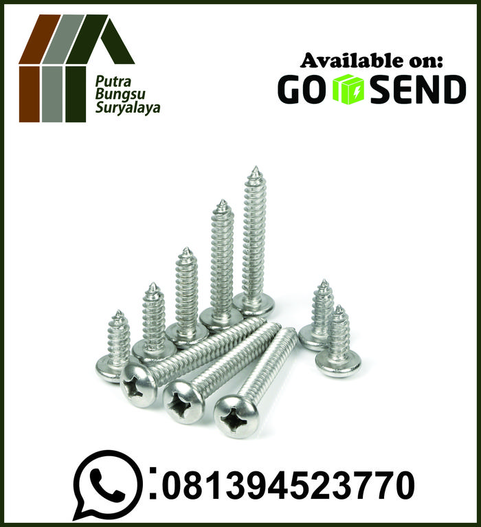 Gambar Sekrup/ Skrup Philips/ Pilip 8 Inch x 1 Cm (Isi 20 Pcs) dari Putra Bungsu Suryalaya undefined Tokopedia