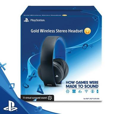 Ps3 Ps4 Gold Headset Game Sony Sony Gold Wireless Stereo Headset
