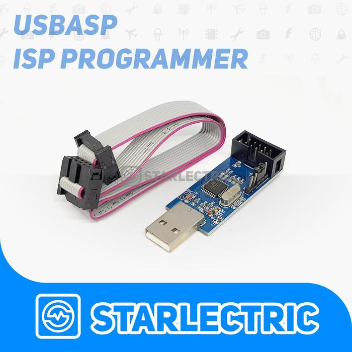 Gambar USBasp USB ASP AVR Programmer USB ATMEGA ATMEL AVR Downloader dari Starlectric undefined Tokopedia