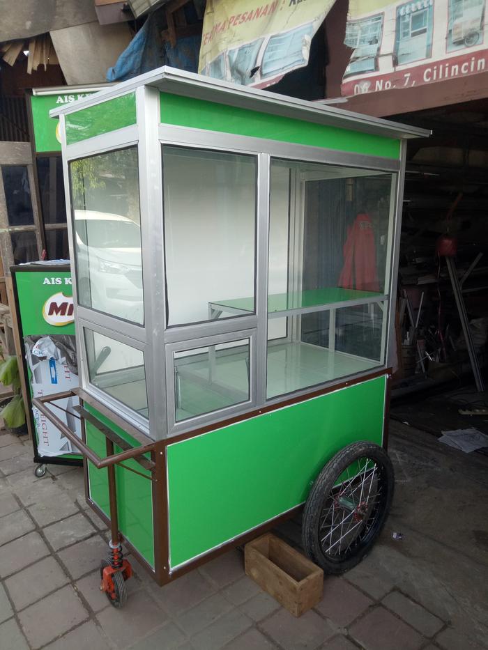 Gambar Gerobak alumunium, gerobak serbaguna, gerobak milo, gerobak acp, kaca dari tokokacadanalumunium undefined Tokopedia