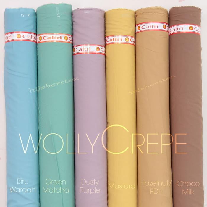 Jual Kain Wolly Crepe Caltri Best Quality Jakarta Timur Hijaberstex Tokopedia