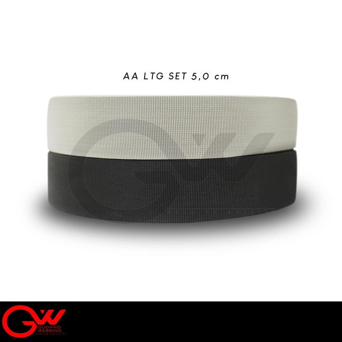 Gambar (ECERAN) AA LTG SETTING 5,0cm | WEBBING LTG 50mm | FA GRADE A | TALI TAS | BAG STRAP - Hitam dari Gudang Webbing undefined Tokopedia