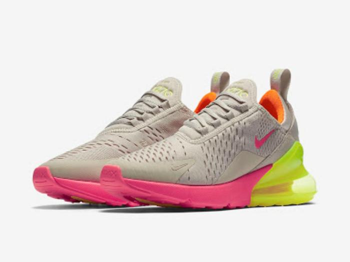Nike Air Max 270 Women Grey Pink Original Sneakers