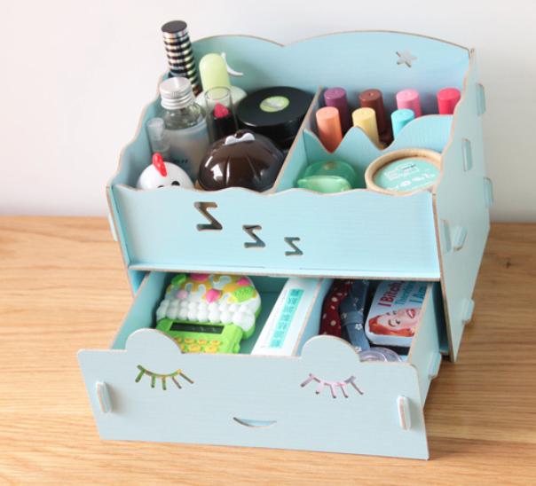 Gambar Kotak Serbaguna Kayu DIY 3 Sekat 1 Laci ZZZ dari Alat Tulis Senang undefined Tokopedia