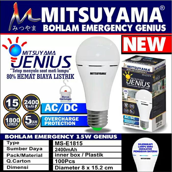 Gambar bohlam lampu emergency sensor sentuh pegang nyala 15 watt dari HAR ACC undefined Tokopedia