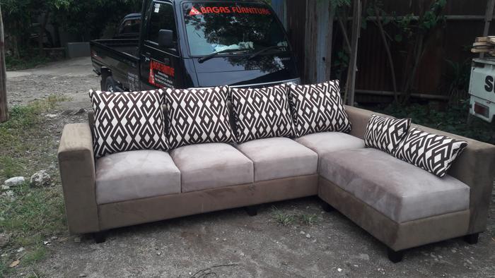 Gambar Sofa L jumbo minimalis dari bagas furniture undefined Tokopedia