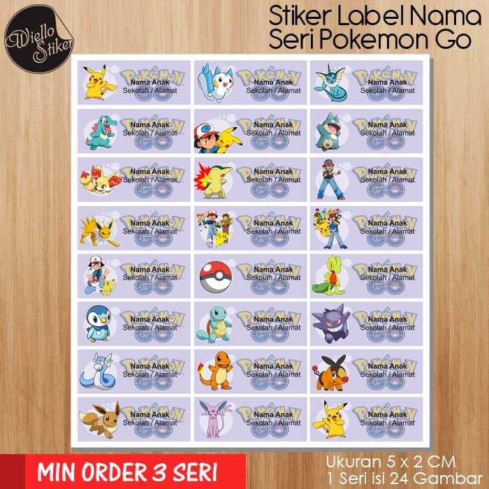Jual Stiker Label Nama Pokemon Go Anti Robek Kab Tegal Wiello Stiker Tokopedia