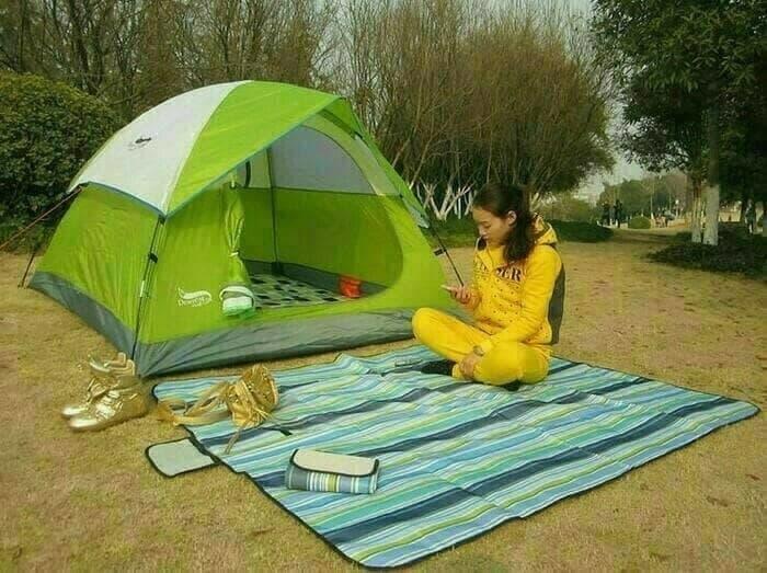 Gambar Tikar Karpet Matras piknik foldable piknik tikar tamasya tikar lipat dari NATURGO ORIGINAL undefined Tokopedia