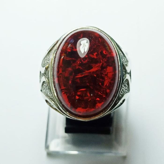 Gambar Cincin Batu Akik Pecah Seribu Merah Medium Size HQ dari EZRAWIN Shop undefined Tokopedia