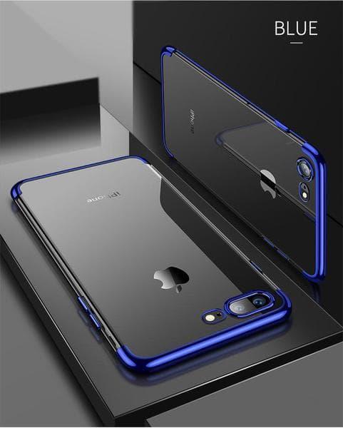 Jual Soft Case IPhone 8Plus Transparent Shiny Electroplating Back