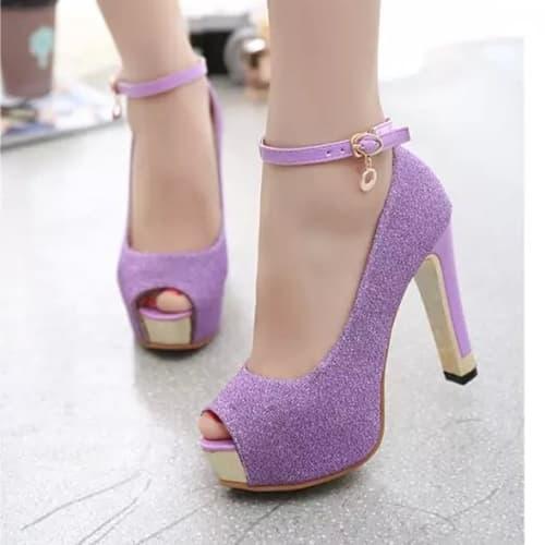 Jual SHH033A6-purple High Heels Pump 