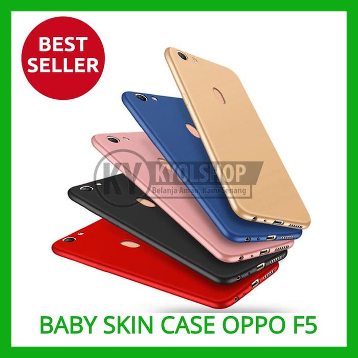 SOFT CASE BABY SKIN OPPO F5 CASING MATTE DOFF ANTI FINGER PRINT Hitam