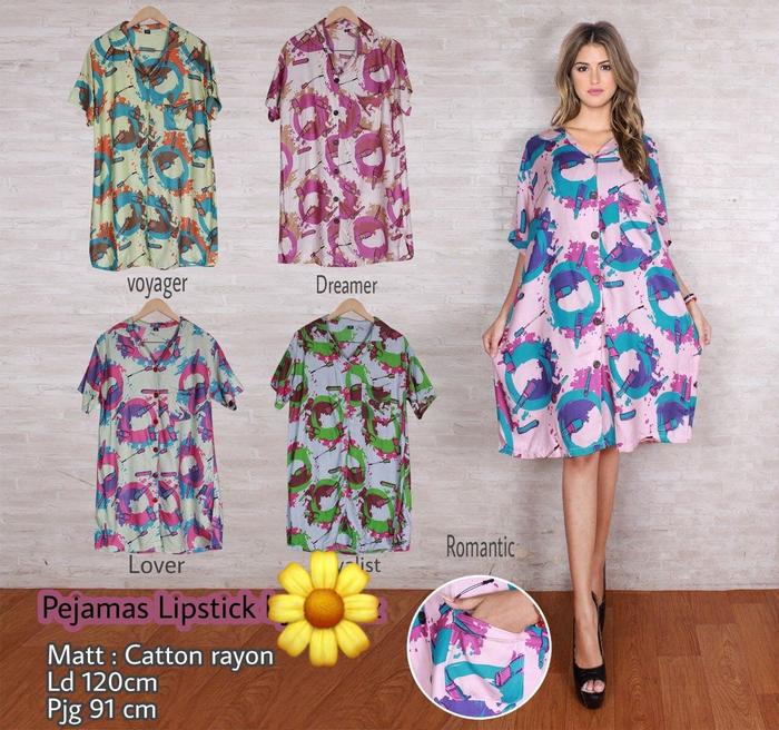 Gambar PIYAMA SIMRA LIPSTIK/BAJU TIDUR/PIYAMA WANITA/BAJU SANTAI/ BUSUI dari GAYALO undefined Tokopedia