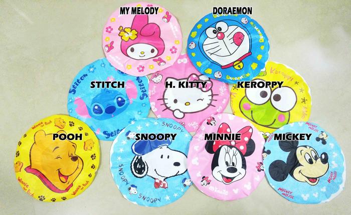 Gambar SHOWER CAP KARAKTER PENUTUP RAMBUT TOPI KERAMAS TUTUPAN KEPALA - DORAEMON dari METHWALLSTICKER undefined Tokopedia