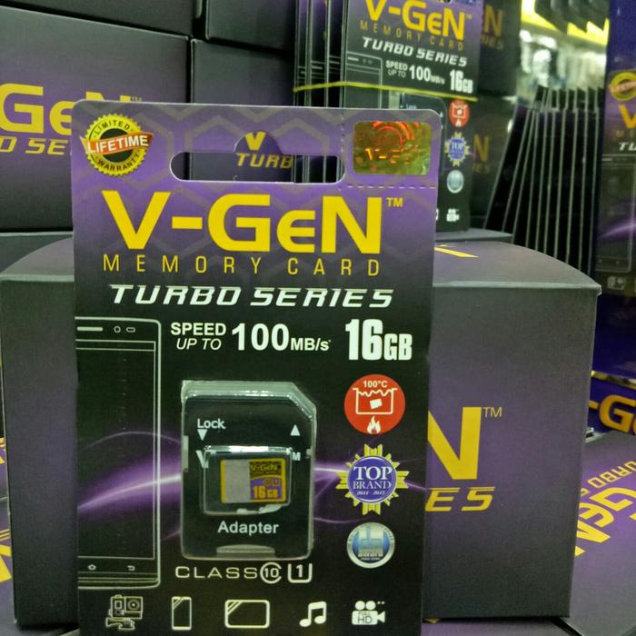 Jual V-gen Micro SD Vgen 16GB Class 10 TURBO SERIES + Adaptor Memory ...