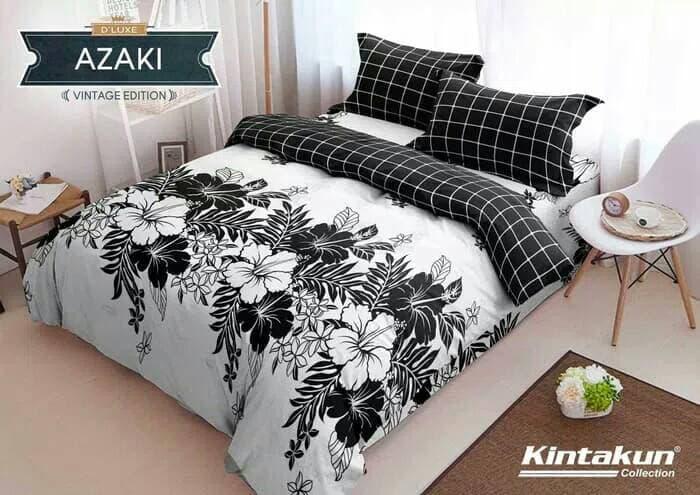 Jual Bedcover Set Kintakun Deluxe Motif Bunga Hitam Putih 180x200 Halus Kota Tangerang Selatan Barokahindah Tokopedia