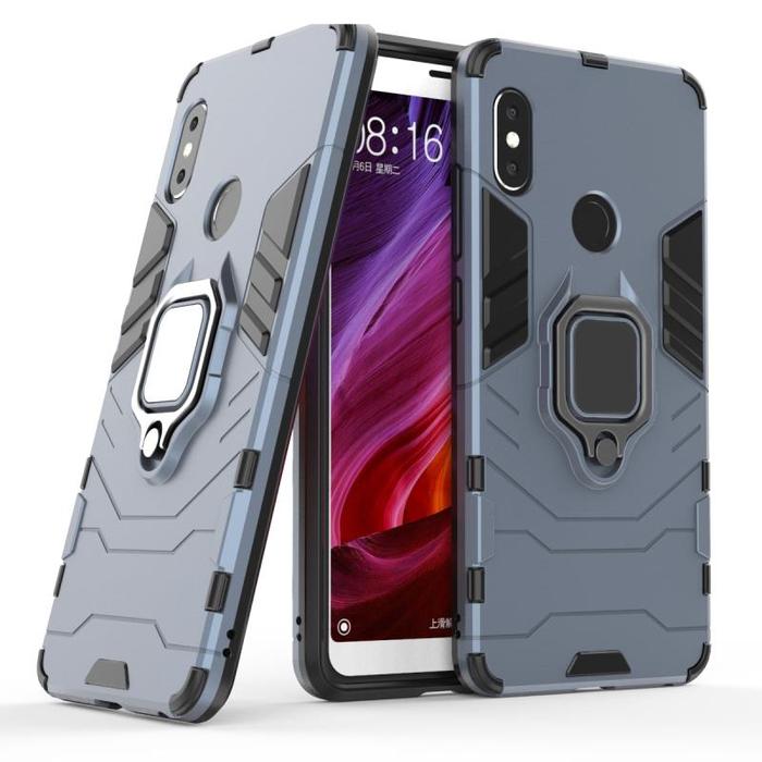 Gambar Xiaomi Redmi Note 5 Case iron armor with i-ring - casing redmi note 5 - i-ring Navy dari i-case undefined Tokopedia