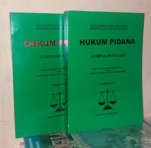 Jual Hukum pidana jilid 1 dan 2, by prof , Satochid kartanegara ...