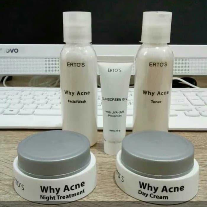 Jual New Paket Ertos Why Acne Cream Siang Malam Toner Sabun Sunscreen Kota Surakarta Al1s Shop 