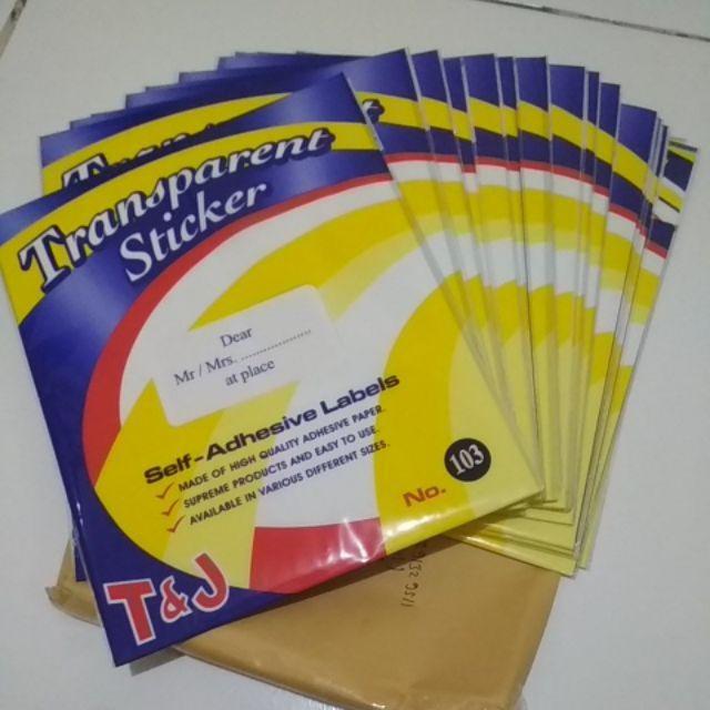 Jual Label Undangan Transparan 103 Tom Jerry T J Transparant Sticker Jakarta Barat Eka Atk Tokopedia