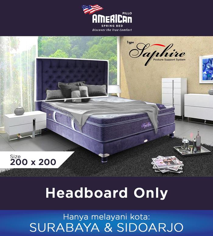 Jual American Pillo Saphire Headboard Only 200x200 Kab Sidoarjo American Pillo Tokopedia