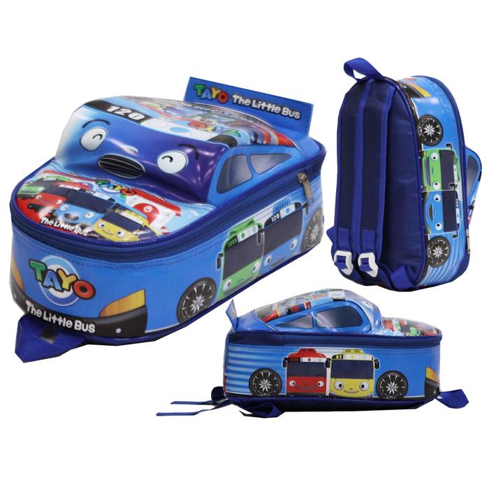 Gambar PROMO Tas Anak Ransel PAUD BENTUK MOBIL BUS RAME Bahan Kain Sponge Mini Anti Air dari OnLanShop undefined Tokopedia