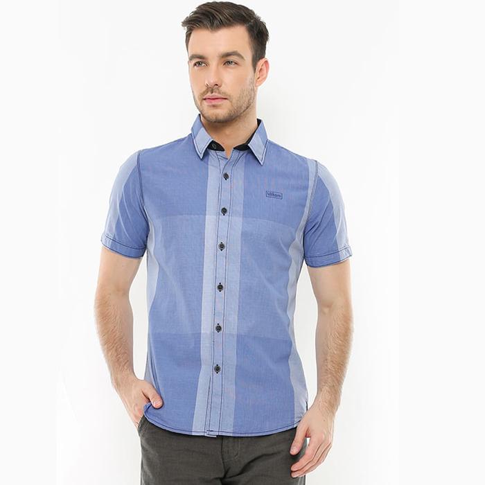 Gambar LGS - Slim Fit - Kemeja Fashion - Motif Kotak Besar - Biru - Biru Muda, L dari LGSgeneration undefined Tokopedia